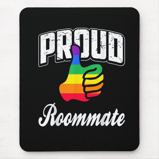 Mitbewohner Gay Pride Mousepad (Vorne)
