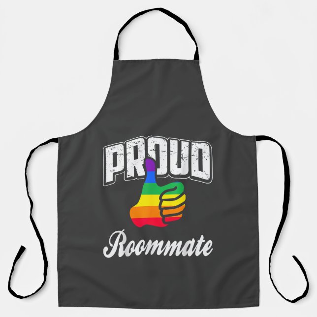 Mitbewohner Gay Pride Schürze (Vorderseite)