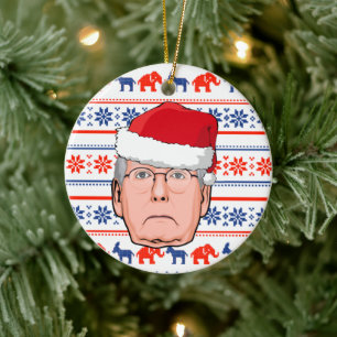 MITCH MCCONNELL CHRISTMAS KERAMIK ORNAMENT