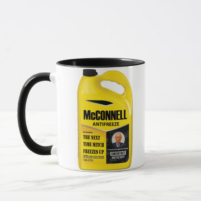 Mitch McConnell Freezes Wieder, 11 oz Tasse (Links)