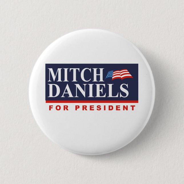 MITCHELL DANIELS FÜR PRÄSIDENTEN (Fahne) Button (Vorderseite)