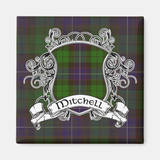 Mitchell Tartan Shield Magnet (Vorne)