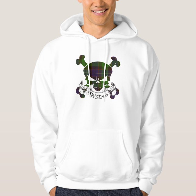 Mitchell Tartan Skull Hoodie (Vorderseite)
