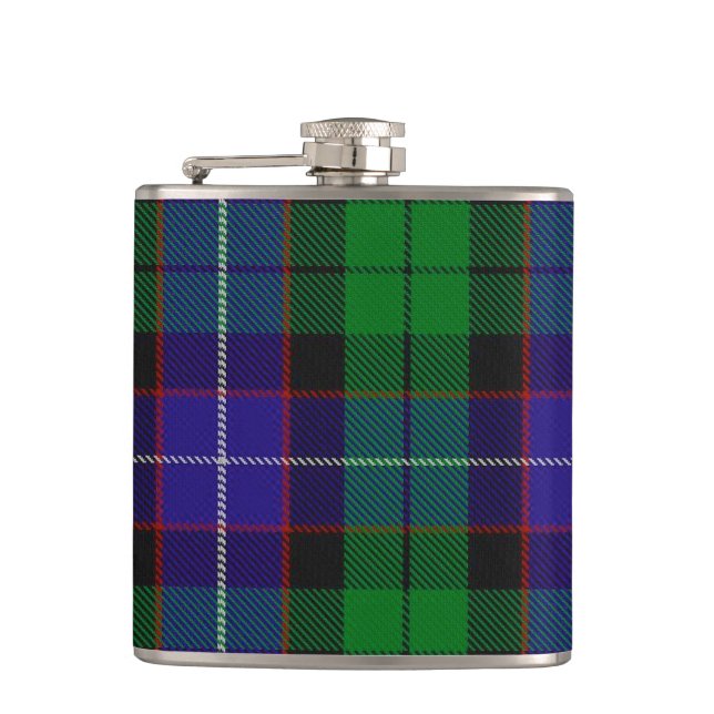 Mitchell (u. andere) Tartan-Flasche Flachmann (Vorderseite)