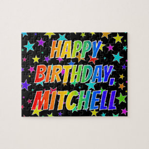 "MITCHELL" Vorname, Spaß "GLÜCKLICHER GEBURTSTAG"