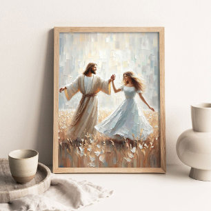 Miteinander tanzen, Christliche Malerei, Jesus und Poster