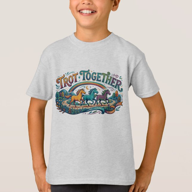 Miteinander traben T-Shirt (Vorderseite)