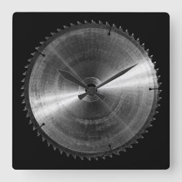 Miter Saw Blade-BW Quadratische Wanduhr