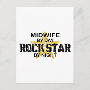 Mitfrau Rock Star von Nacht Postkarte