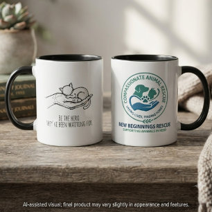 Mitfühlender Katzenrettungsheld Tasse