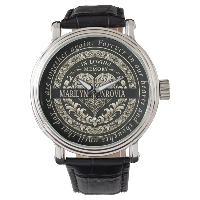 Mitgefühl Geschenk, Gedenkgeschenk Armbanduhr (Vorderseite)