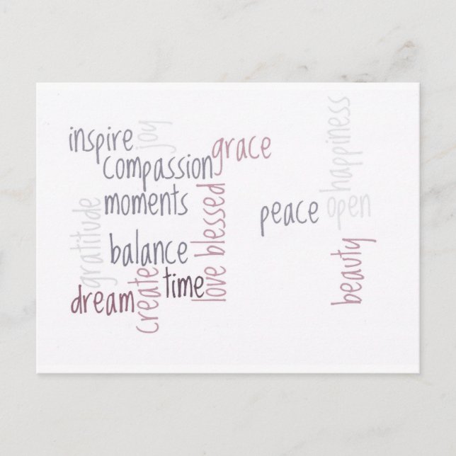 Mitgefühl inspiriert postkarte (Vorderseite)