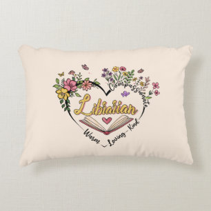 Mitgefühl Librarian - Blumenherz Design Dekokissen