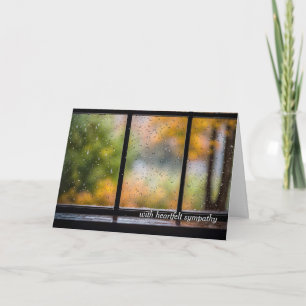 Mitgefühl Regnerischer Herbstfenster Karte
