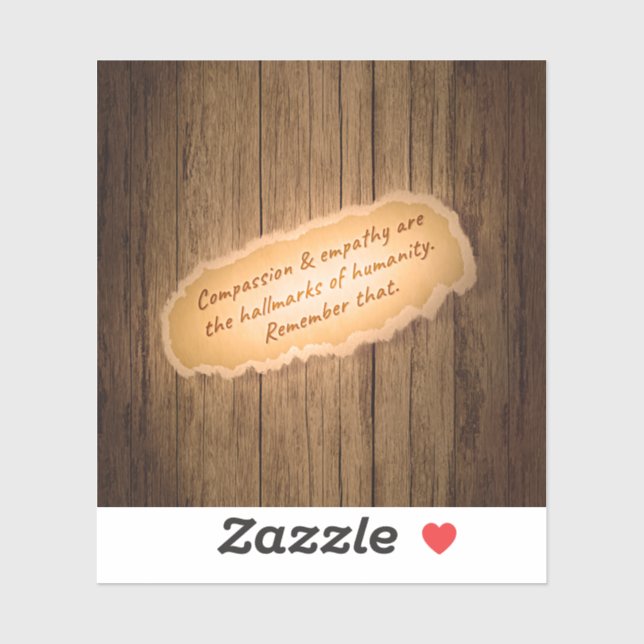 Mitgefühl und Empathie sind die Markenzeichen der  Aufkleber (Blatt)
