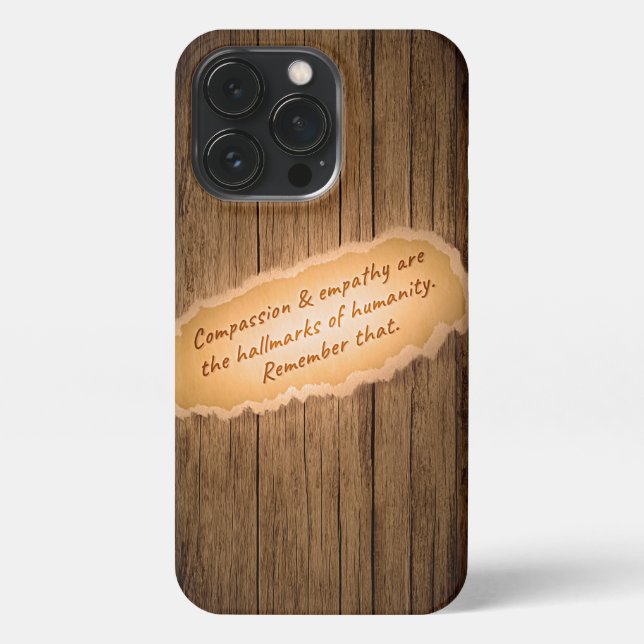 Mitgefühl und Empathie sind die Markenzeichen der  iPhone 13 Pro Hülle (Rückseite)