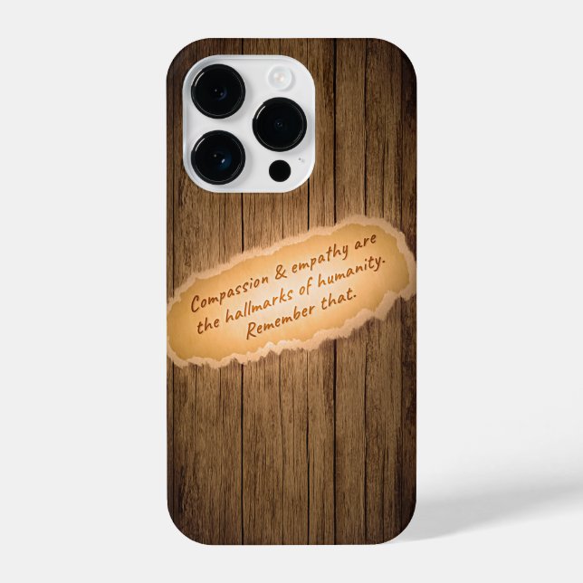 Mitgefühl und Empathie sind die Markenzeichen der  iPhone 14 Pro Hülle (Rückseite)