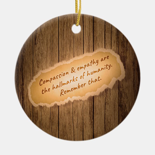 Mitgefühl und Empathie sind die Markenzeichen der  Keramik Ornament (Vorne)
