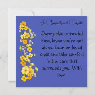 Mitgefühl und Unterstützung Beileidskarte Karte
