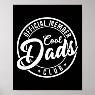 Mitglied Cool Dads Club 2-seitig Lustiger Vatertag Poster