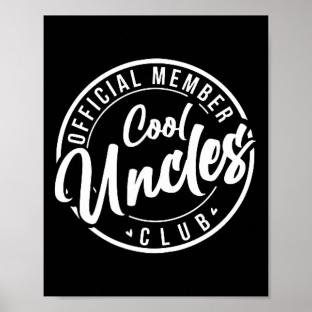 Mitglied Cool Uncles Club Vintag Vatertag Poster (Vorne)