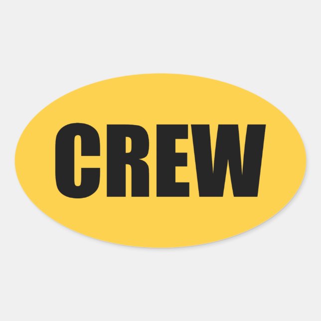 Mitglied der Crew - Team-Mitarbeiter Ovaler Aufkleber (Vorderseite)