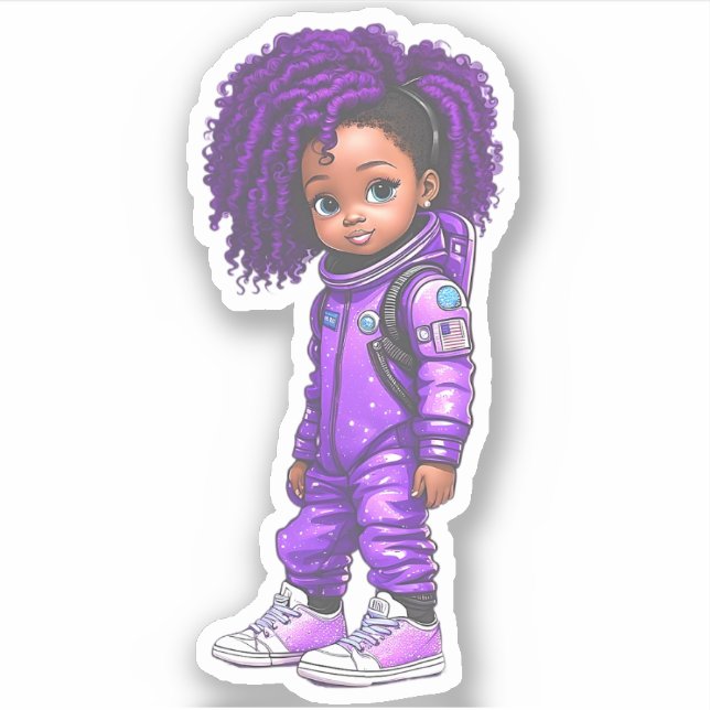 Mitglied des Astronautenteams - Lila Aufkleber (Vorderseite)