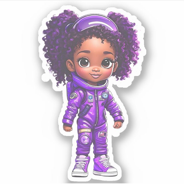 Mitglied des Astronautenteams - Lila Aufkleber (Vorderseite)