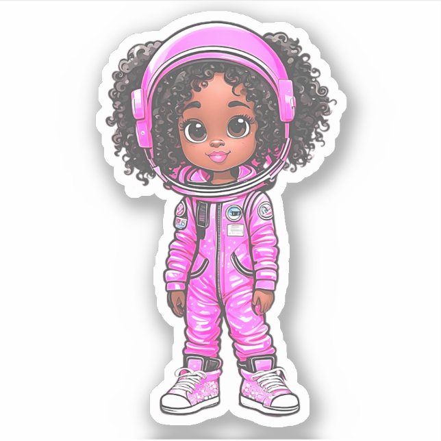 Mitglied des Astronautenteams - Rosa Aufkleber (Vorderseite)