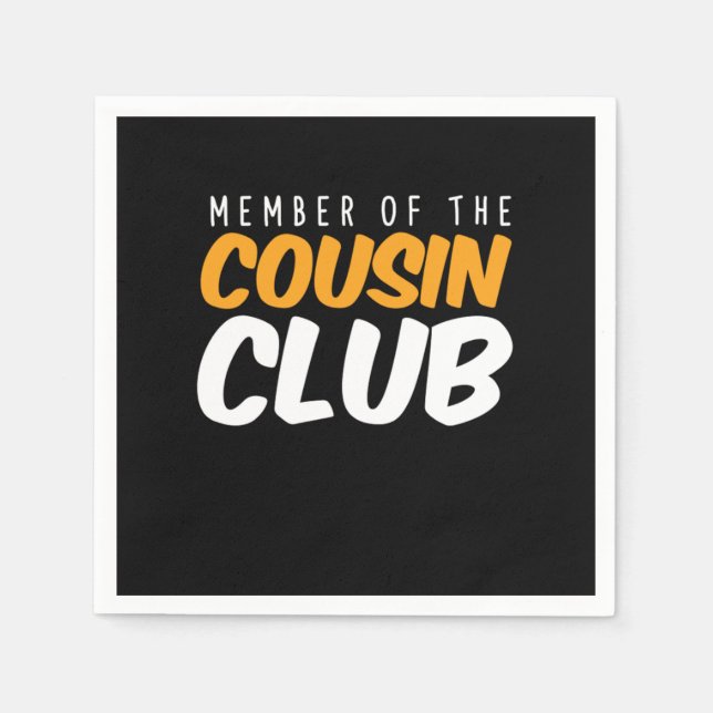 Mitglied des Cousin Club Bruderschaft Schwester Fa Serviette (Vorderseite)