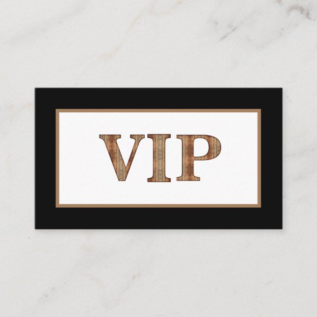Mitglied des modernen Black Wooden VIP-Kartenclubs Visitenkarte (Vorderseite)