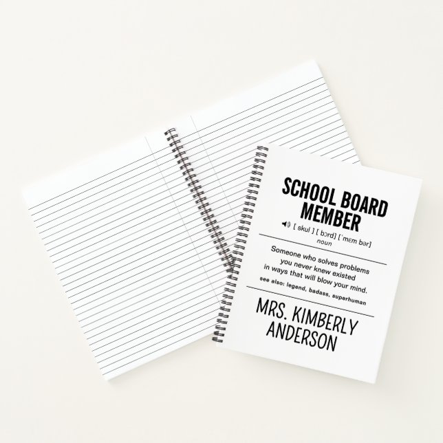 Mitglied des personalisiert School Board Funny Notizbuch (Innenseite)