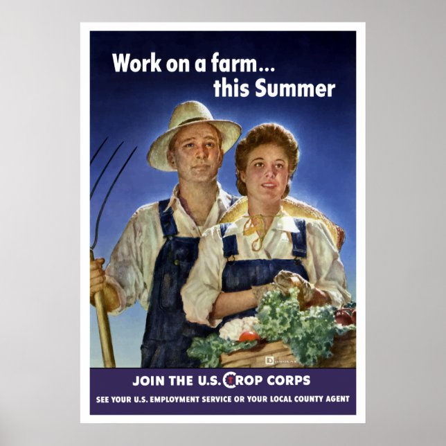 Mitglied des US-Crop Corps Poster (Vorne)
