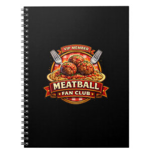 Mitglied im Meatball Fan Club VIP – Retro italieni Notizblock