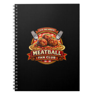 Mitglied im Meatball Fan Club VIP – Retro italieni Notizblock