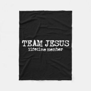 Mitglied Team Jesus Minimalist Glaube Bibel Christ Fleecedecke