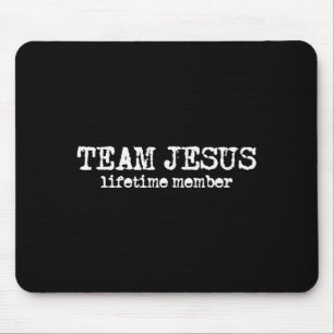 Mitglied Team Jesus Minimalist Glaube Bibel Christ Mousepad