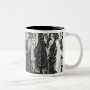 Mitglieder der französischen Akademie Zweifarbige Tasse