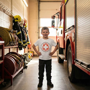 Mitglieds-Feuerwehr-Schild Rotkreuz-Feuerwehrmann T-Shirt