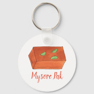 Mithai Indian Süßigkeiten Süßwaren Mysore Pak Schlüsselanhänger