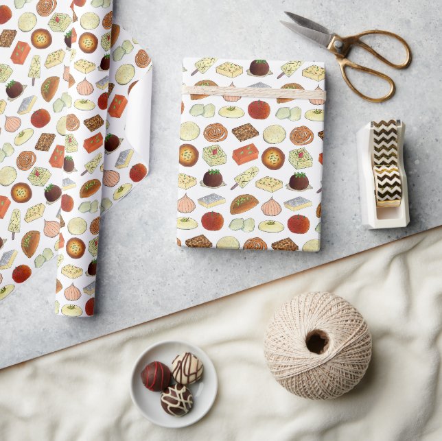 Mithai Indian Süßigkeiten Süßwarengetränke Indien Geschenkpapier (Basteln)