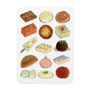 Mithai Indian Süßigkeiten Süßwarengetränke Indien Magnet