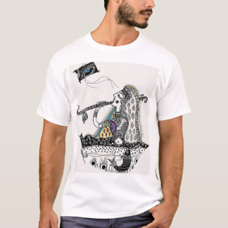 "Mithila Marvel: Traditionelle Eleganz im modernen T-Shirt
