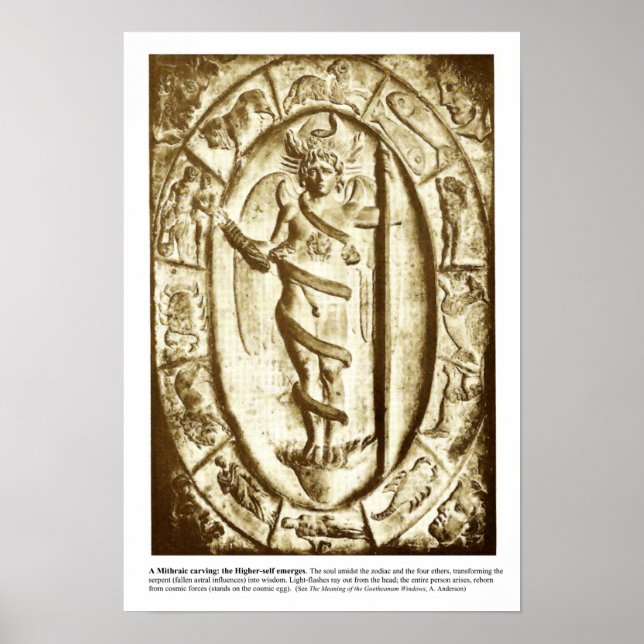 Mithraic Carving of the Higher Self Poster (Vorne)