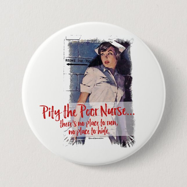 Mitleid mit dem Button der armen Krankenschwester (Vorderseite)