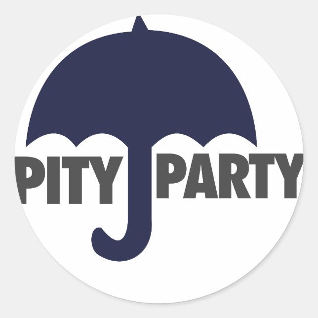 Mitleid Party Runder Aufkleber (Vorderseite)