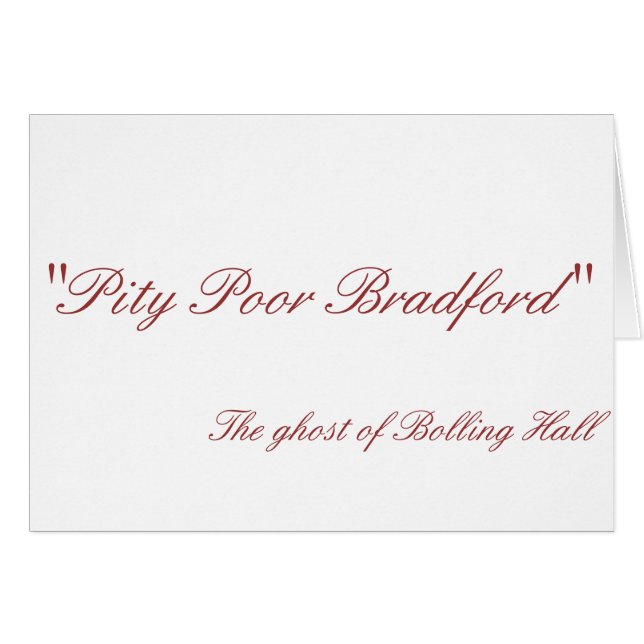 Mitleid-schlechte Bradford-Karte (Vorderseite (Horizontal))
