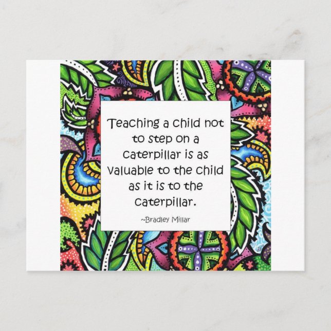 Mitleid wird unterrichtet postkarte (Vorderseite)