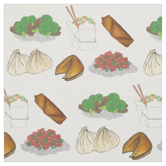 Mitnehmen Chinesisches Restaurant Küche mitnehmen Stoff (Muster)