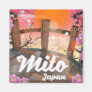 Mito Japan blüht ein Poster. Magnet